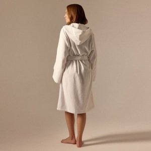 Халат махровый с капюшоном женский SL HOE: Basic "Блан де Блан", 100% хл, 420 г/м2