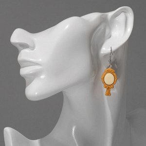 Серьги ассорти «Радость» зеркала, цвет бежевый в серебре
