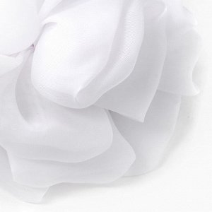 Бант для волос на резинке школьный, белый, 13 см, Минни Маус