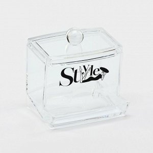 Органайзер для хранения ватных палочек «Style», 10,5 х 9,5 см, прозрачный