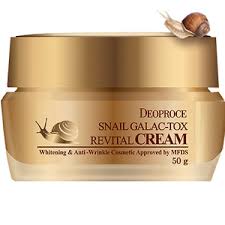 Крем с муцином улитки обладает мощным омолаживающим действием. SNAIL GALAC Revital Cream