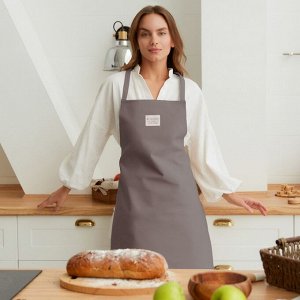 Фартук Этель Kitchen 60х70 см, цв. серый, 100% хл, саржа 220 г/м2