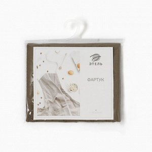 Фартук Этель ECO, цвет оливковый, 60х70 см, 70% хл, 30% лён, 190 г/м2