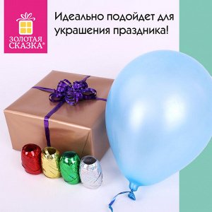 Лента упаковочная декоративная для подарков, голограф 6шт., 5мм*10м, цвет ассорти, ЗОЛОТАЯ СКАЗКА 591829