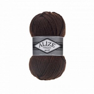 Пряжа Alize Superlana Maxi 100г №26 Темно-коричневый