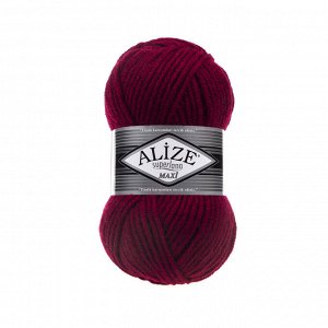 Пряжа Alize Superlana Maxi 100г №390 Вишня