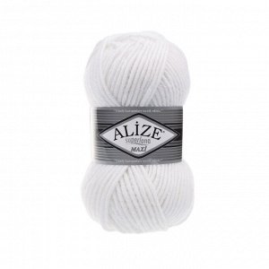 Пряжа Alize Superlana Maxi 100г №55 Белый