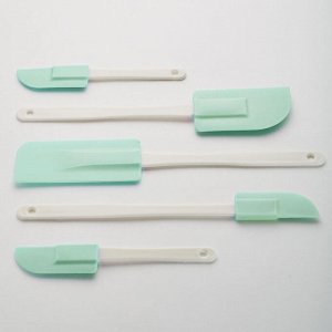 Набор лопаток для декорирования мастики, теста и марципана BE-0362 мятный