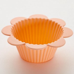 Набор из 6 формочек для кексов ?9х3,5см силиконовых BE-4459S/6 "Пирожное" розовый