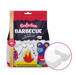 Зефир жевательный Barbecue с ароматом ванили 200 гр крафт пакет
