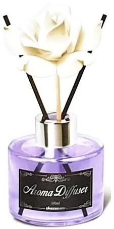 Жидкий освежитель воздуха "Aroma Diffuser" (стеклянный флакон + палочки / лаванда) 130 мл