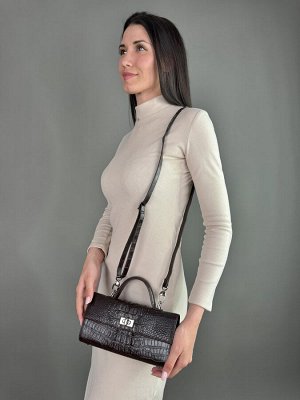 Клатч женский из кожи крокодила