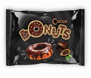 DONUTS Кекс с какао начинкой покрытый какао-глазурью 12шт 40г