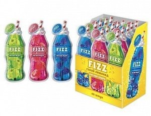 KT95091 FIZZ СУХОЙ ЛИМОНАД кислая пудра в пакете с трубочкой 48шт*10г