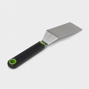 Лопатка кухонная для пиццы Доляна Lime, 25x5 см, чёрно-зелёная