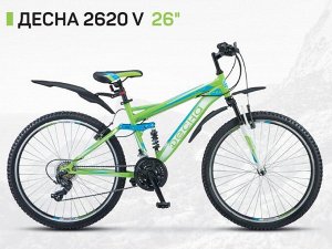 Велосипед  26 Stels Десна 2620 V V020 (рама 16.5) Салатовый (ДВУХПОДВЕС !!!)
