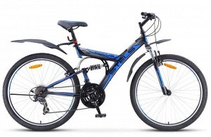 Велосипед 26 Stels Focus 21-ск V030 (рама 18) Чёрный/синий