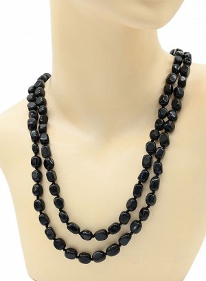 Бусы длинные из обсидиана галтовка, 120см