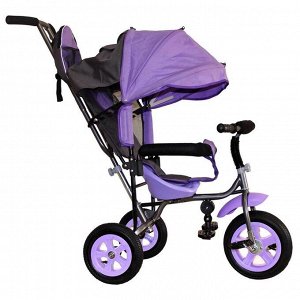 Велосипед трёхколёсный Лучик Малют 1, надувные колёса 10"/8", цвет фиолетовый