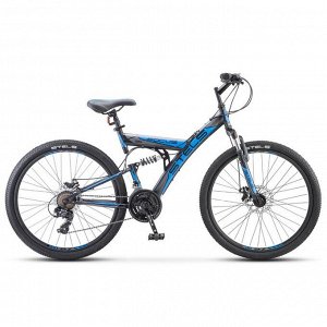 Велосипед 26" Stels Focus MD, V010, цвет чёрный/синий, размер рамы 18"