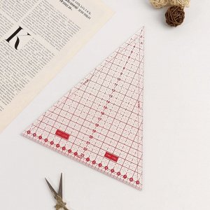 Линейка для пэчворка «Треугольник» 45°, 24x20 см, s=2.5 мм