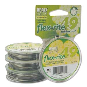 Тросик ювелирный Flex-Rite 49 струн, 0.35мм (0.014in), стальной, катушка 9.1 метра