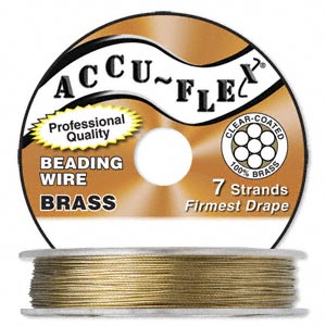 Тросик ювелирный Accu-Flex 7 струн, 0.48мм (0.019in), античное золото, 50 см
