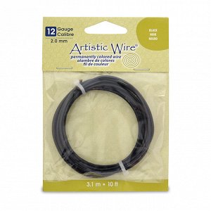 Проволока гибкая, 2мм, Artistic Wire, черного цвета, 3 метра, моток