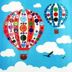 015-4044 Пуговичная аппликация "Воздушные шары"