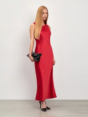Платье макси приталенного кроя, PL1570/scarlet