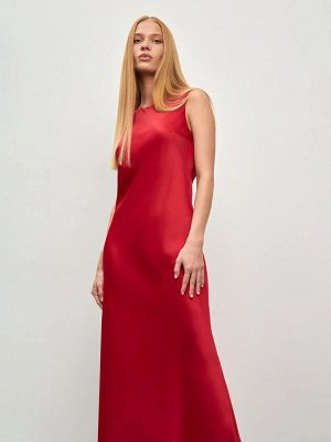 Платье макси приталенного кроя, PL1570/scarlet