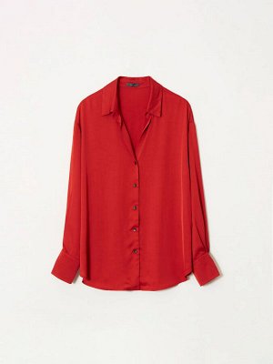 Рубашка однотонная, B3063/cherry