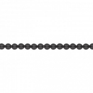 Бусина хрустальная, 3мм, жемчуг Swarovski (#5810), круглый, цвет черный без перламутрового блеска (mystic black), 10 шт.