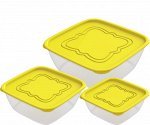 Набор контейнеров для продуктов «Пикник» №1 (СВЧ) 0,5л; 1,0л; 2,0л (3шт)