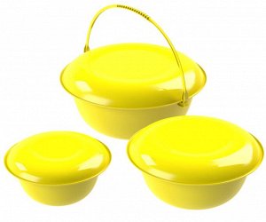 Набор мисок с тарелками-крышками №1 (6 предметов)