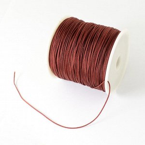 Шнур синтетический тибетский, 0.5мм, красно-коричневый, 1 метр