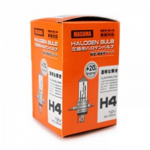 Лампа галогенная Masuma CLEARGLOW H4 12v 60/55W (3000K)