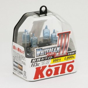 Галоген.лампа  "KOITO" H3C  12V 55W (100W) Hi-temp - к-т 2шт.