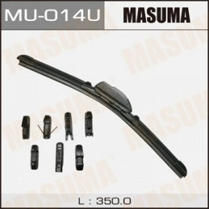 Дворник MASUMA 14'   бескаркасный, универсальный   (350мм)  8 видов креплений              (1/50)
