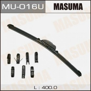 Дворник MASUMA 16'   бескаркасный, универсальный   (400мм)  8 видов креплений              (1/50)