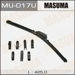 Дворник MASUMA 17'   бескаркасный, универсальный   (425мм)  8 видов креплений              (1/50)