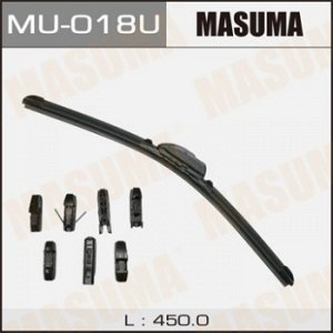 Дворник MASUMA 18'   бескаркасный, универсальный   (450мм)  8 видов креплений              (1/50)