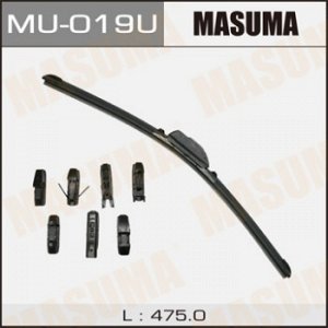 Дворник MASUMA 19'   бескаркасный, универсальный   (475мм)  8 видов креплений              (1/50)