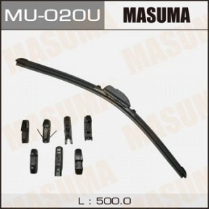 Дворник MASUMA 20'   бескаркасный, универсальный   (500мм)  8 видов креплений              (1/50)
