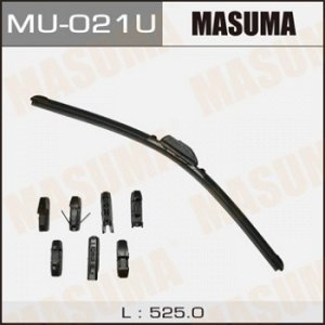 Дворник MASUMA 21'   бескаркасный, универсальный   (525мм)  8 видов креплений              (1/50)