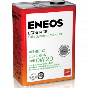 Масло моторное ENEOS Gasoline Ecostage 0W20 SN бензин, синтетика   4л (1/6)