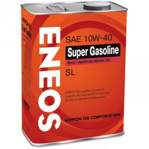 Масло моторное ENEOS Gasoline SUPER 10W40 SL бензин, полусинтетика   4л (1/6)