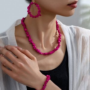 Набор из камней. Колье, браслет, серьги