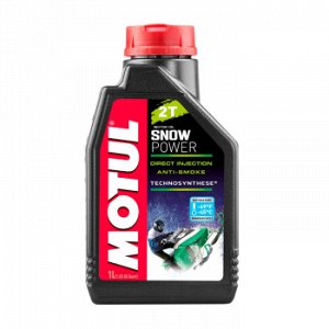 Масло двухтактное MOTUL Snowpower 2T для снегоходов, полусинтетика 1л (1/12)