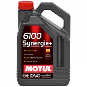 Масло моторное MOTUL 6100 Synergie 10W40 SN/CF полусинтетика   4л (1/4)